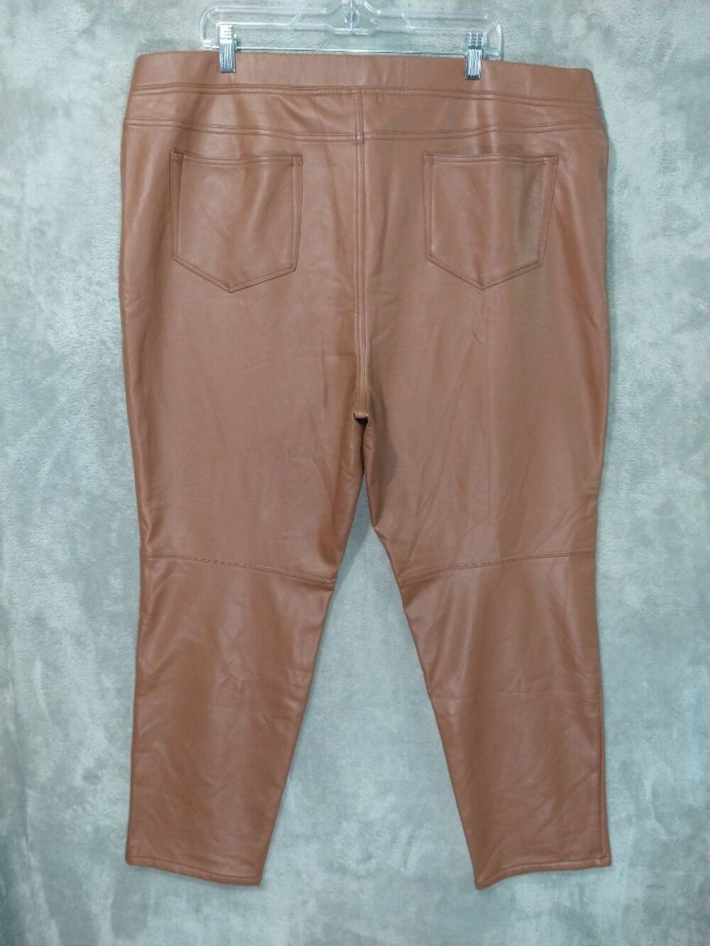 J Jill Pants Womens 3X Brown Faux Leather Pull On High Rise - Picture 2 of 10